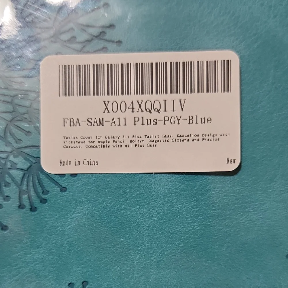 Elegant Teal Dandelion Tablet Cover 11 In.